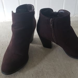 Style & Co Brown Suede Booties Size 6
